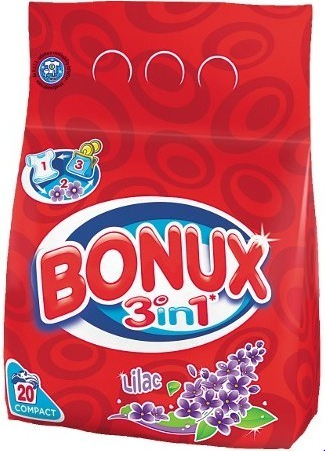 BONUX 3 in 1 lilac Пральний порошок (20 прань) 1.4 кг