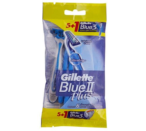 Gillette Blue ll Plus Razor 2 Blades Fix + Gillette Blue lll (5+1) одноразовые мужские станки для бритья