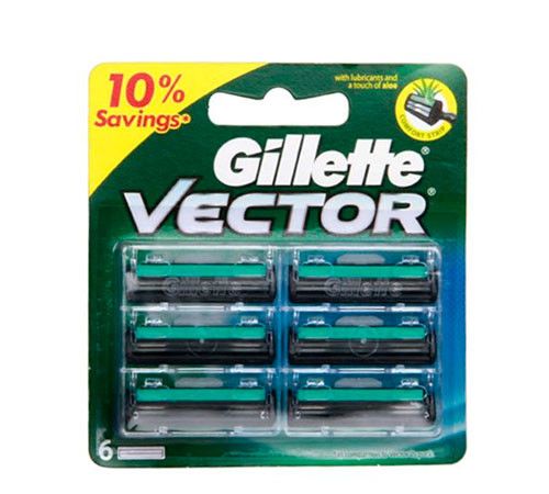 Gillette Vector Plus сменные картриджи 6 шт в упаковке
