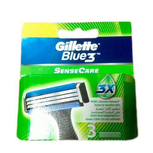 Gillette Blue 3 SenseCare сменные картриджи 3 шт в упаковке