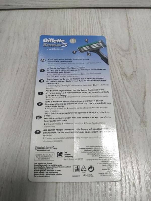 Мужской станок для бритья бритья Gillette Sensor 3 (1 картридж)