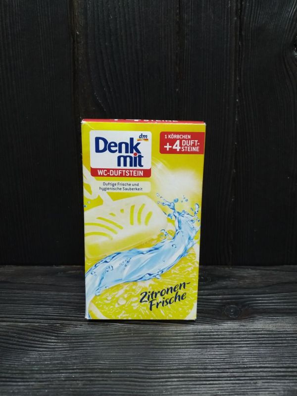 DenkMit освежитель воздуха под ободок унитаза  Zitronen-Frische  4 табл