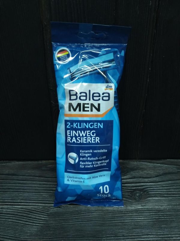 Мужские одноразовые станки для бритья Balea MEN с 2 лезвиями (10 шт)
