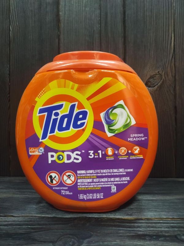 Tide Капсулы для стирки 3в1 72 шт. США