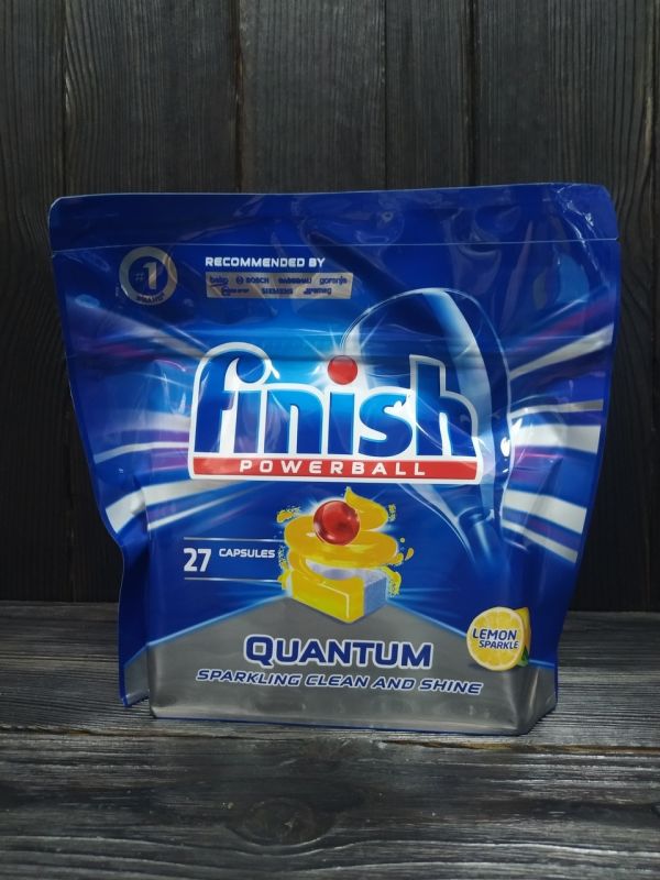 Таблетки для посудомоечной машины Finish Quantum MAX Lemon 27 шт.