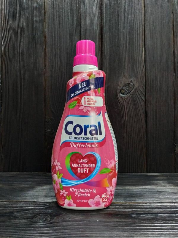 Гель Coral Dufterlebnis для стирки цветных тканей 22ст - 1,1л