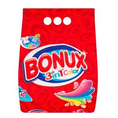 BONUX 3 in 1 Color Стиральный порошок для цветного (40 стирок) 2800 кг