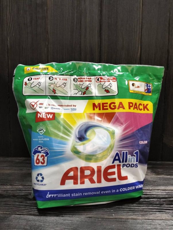 Капсулы для стирки Ariel Color 3 в 1 (63 шт)