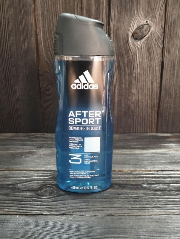 Adidas After Sport гель для душа и шампунь 400 ml