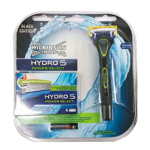 Wilkinson Sword Hydro 5 Power Select станок для бритья c 1 сменным картриджем+Сменные кассеты 4 шт+Батарейка