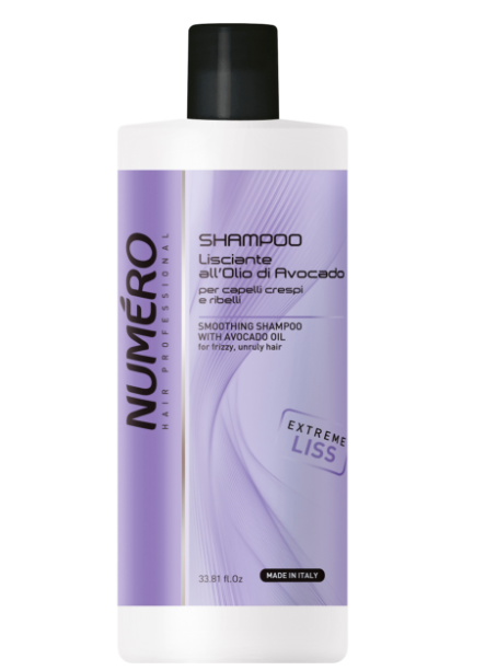Brelil Numero шампунь с маслом авокадо 1 л. Разглаживающий
