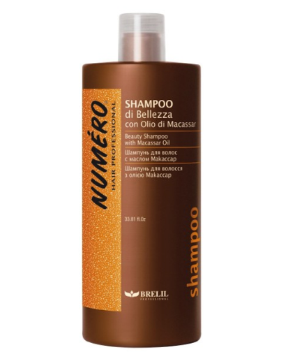 Brelil Numero шампунь с маслом Макассар и кератином 1л