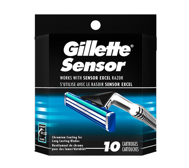 Чоловічі леза для голення Gillette Sensor - 10 змінних картриджів