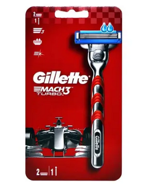 Чоловічий верстат для гоління Gillette Mach3 Turbo (2 запаски)