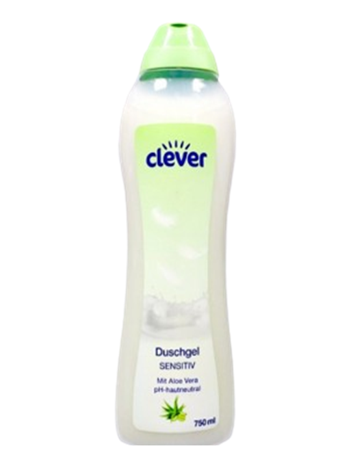 Clever гель для душа sensitiv с aloe vera 750 мл