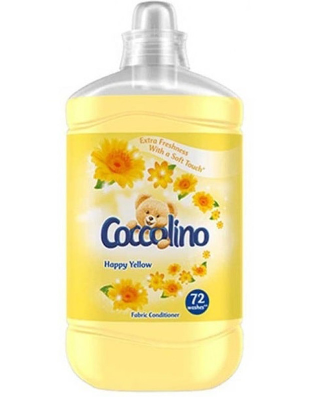 Coccolino Happy Yellow  кондиционер-ополаскиватель для белья 1,8 л. - 72 стирки
