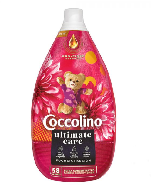Coccolino ополіскувач для білизни Ultimate Care Fuchsia "Фуксія" 58 прання 870ml