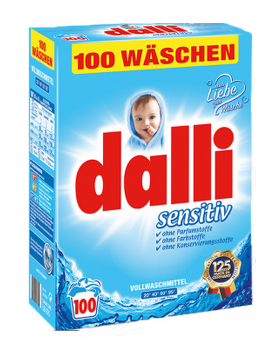 Dalli стиральный порошок для детских вещей 6.5кг=100 стирок