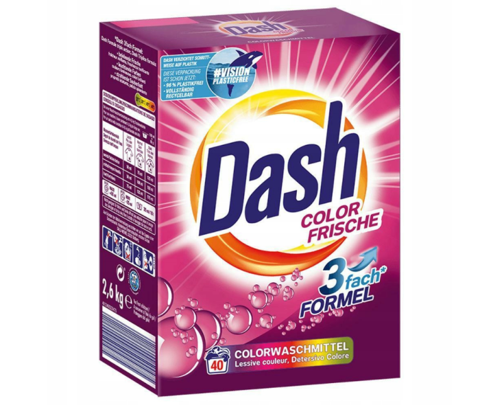 Dash Пральний порошок 3в1 для кольорових тканин 40 прань 2,6 кг