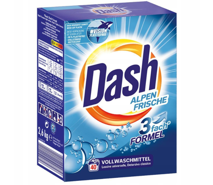 Dash Универсальный стиральный порошок 3в1 40 стирок 2,6 кг