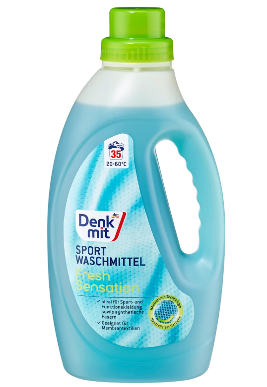 DenkMit Fresh Sensation гель для прання спортивних речей 1,5л - 35 ст