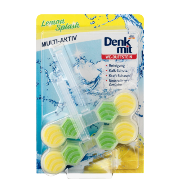 Denkmit гигиенический блок ароматом лимоно для унитаза 2*48г