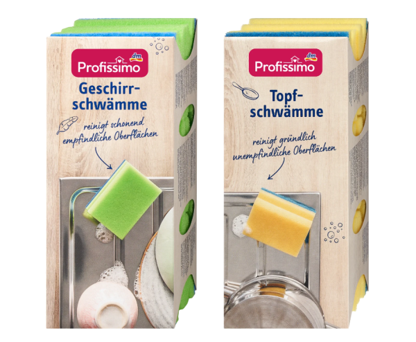 Denkmit  губки для мытья посуды ( 6 шт в упаковке) Profissimo