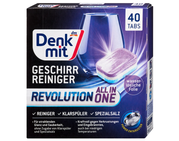 Denkmit Multi-Power Revolution таблетки для посудомийних машин 40 таблеток
