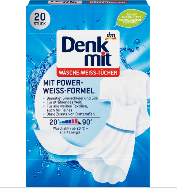 Denkmit салфетки с отбеливающим эффектом 20 шт