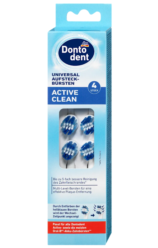 Dontodent Насадки для єлектрической щетки Active Clean, 4 шт.
