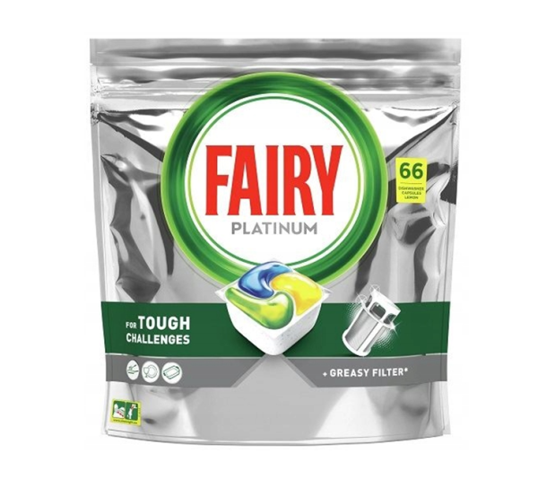 Fairy Platinum All in One капсули для посудомийної машини 66 шт