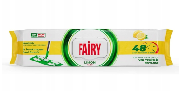 Fairy Вологі серветки для підлоги 50 шт. Лимон