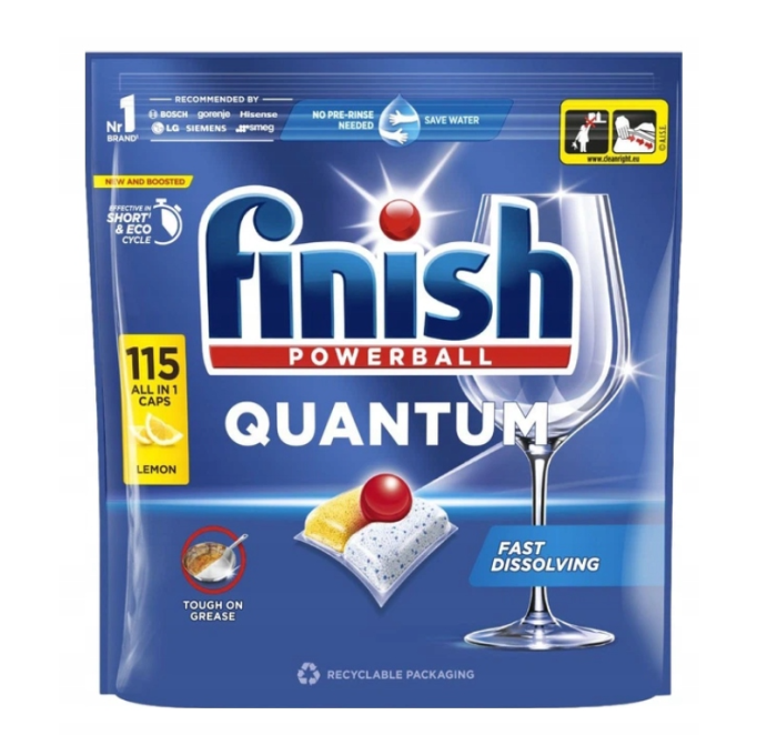 Finish Quantum Lemon капсули для посудомийних машин, 115 шт.
