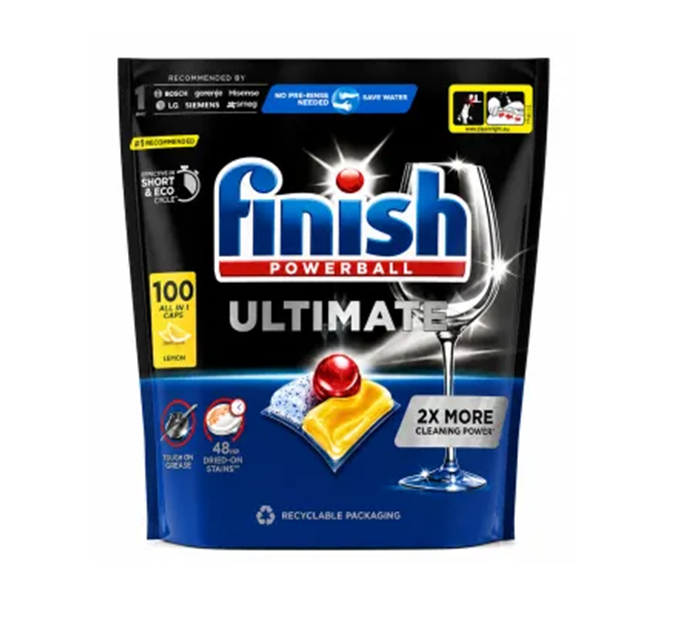 Finish Ultimate All in 1 Lemon таблетки для посудомийних машин. 100шт