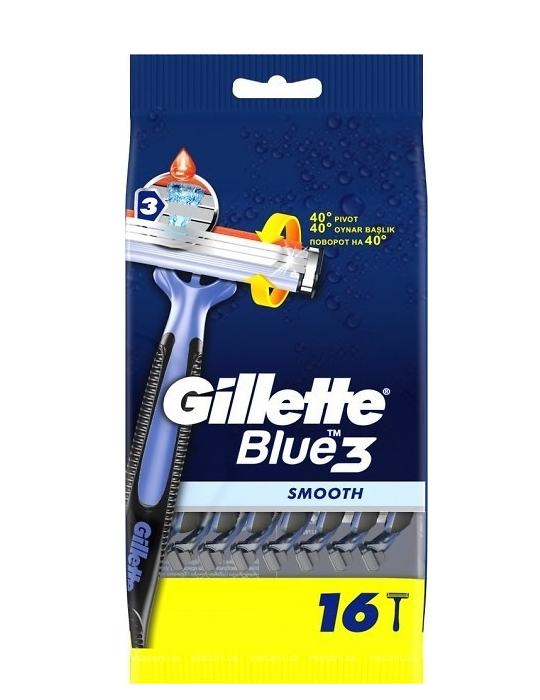 Gillette Blue3 одноразові станки (16шт в упаковці)
