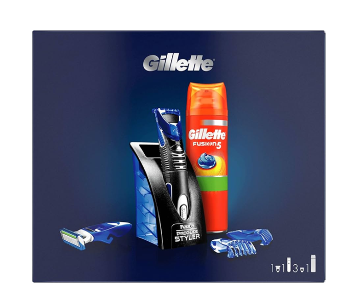 Gillette Fusion ProGlide Styler (стайлер для гоління + гель для гоління 200 мл + насадок) в коробці НАБІР