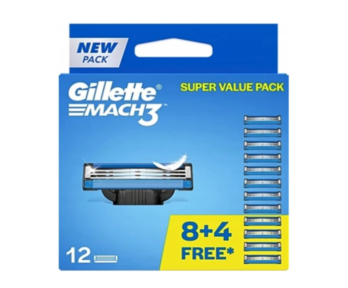 Gillette Mach3 змінні касети для гоління 12 шт