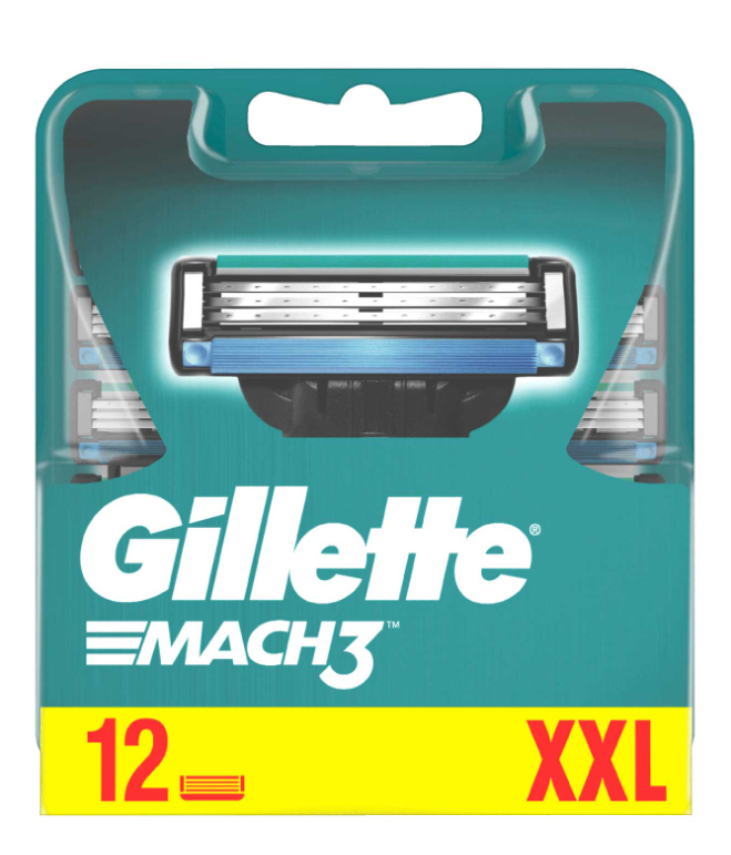 Gillette Mach3 змінні касети для гоління 12 шт