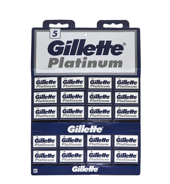 Gillette Platinum 2-х сторонние лезвия для Т бритвы ( 100 шт)