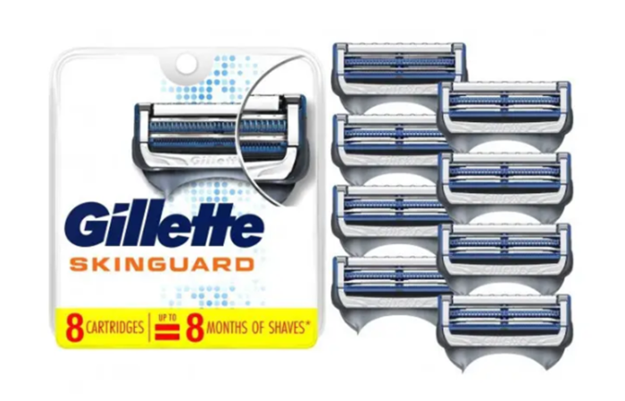 Gillette Skinguard запаска 2х лезвийная на станок Fusion. 8шт
