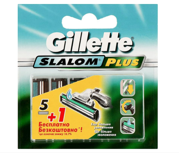 Gillette Slalom + сменные картриджи 6 шт в упаковке