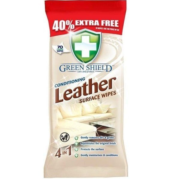 Green Shield Салфетки для натуральной и искусственной кожи 70шт