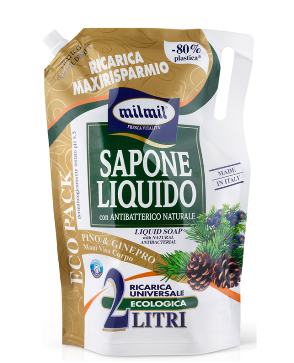 Milmil Жидкое мыло 2 л Экстракт можжевельника и хвои