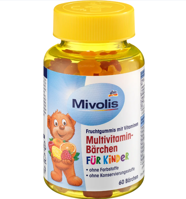 Mivolis Мультивітаміни фруктові ведмедики для дітей, 60 шт
