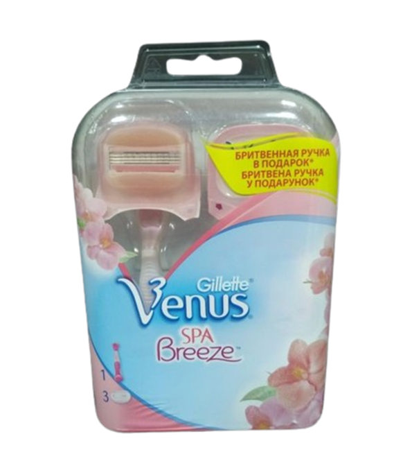 НАБІР Gillette Venus SPA Breeze (1 верстат + 3 змінні леза)