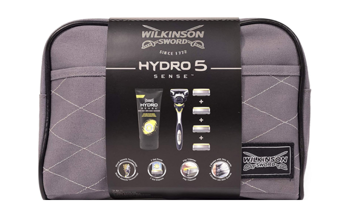 Набір Wilkinson Hydro 5 Sense (верстат + 5 касет + крем для гоління + сумка)