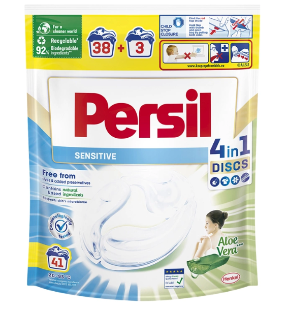 Persil капсули для прання Discs 4 в 1 (41шт) для чутливої шкіри