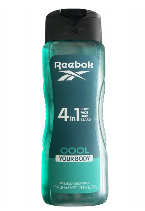 Reebok чоловічий гель для душу Cool Your Body 4-в-1. 400 мл