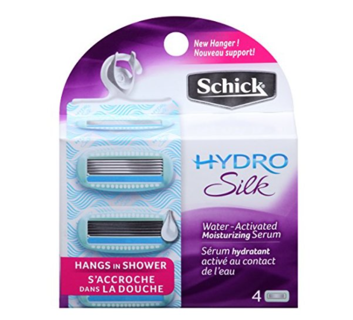 Schick Hydro Silk 4 сменных картриджа в упаковке