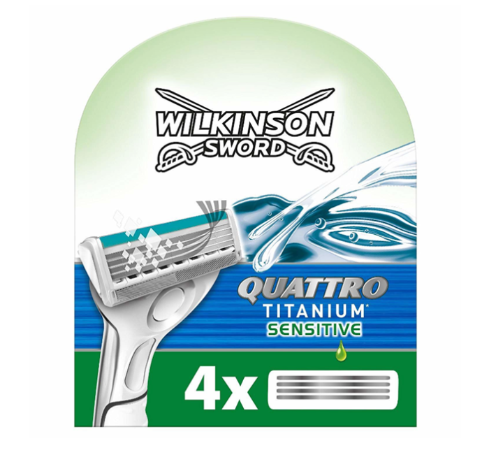 Schick / Wilkinson Sword Quattro Titanium Sensitive (4 шт.) сменные картриджи в упаковке